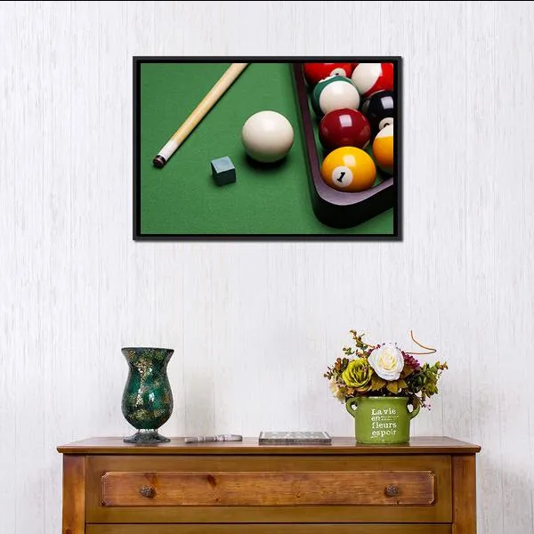 Billiard Equipment Canvas Wall Art