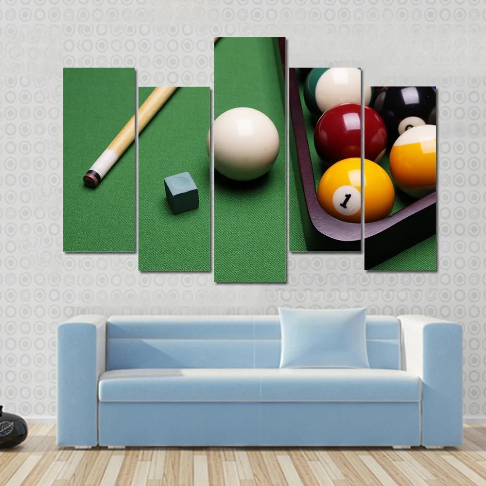 Billiard Equipment Canvas Wall Art