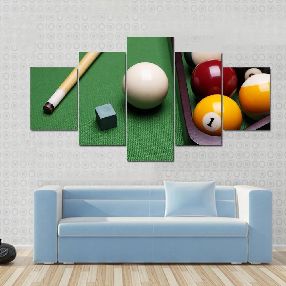 Billiard Equipment Canvas Wall Art