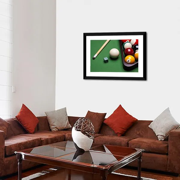 Billiard Equipment Canvas Wall Art