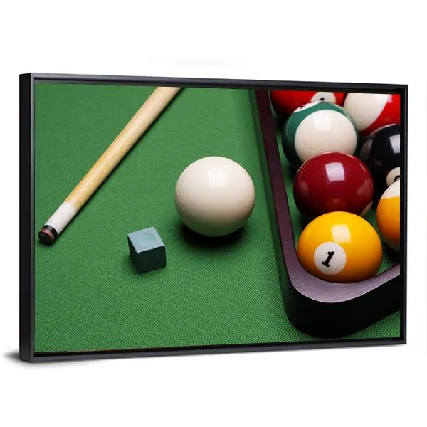 Billiard Equipment Canvas Wall Art