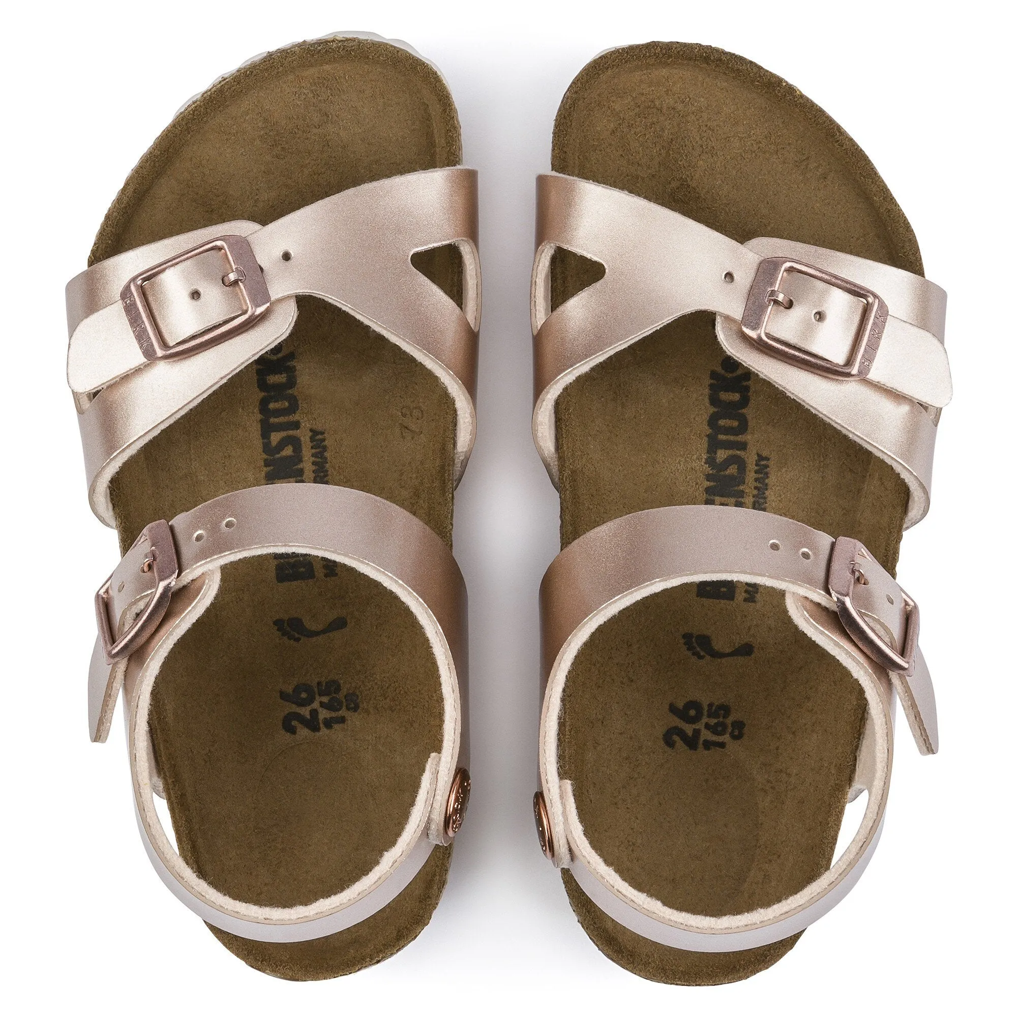 Birkenstock Rio Kids Metallic Copper NARROW