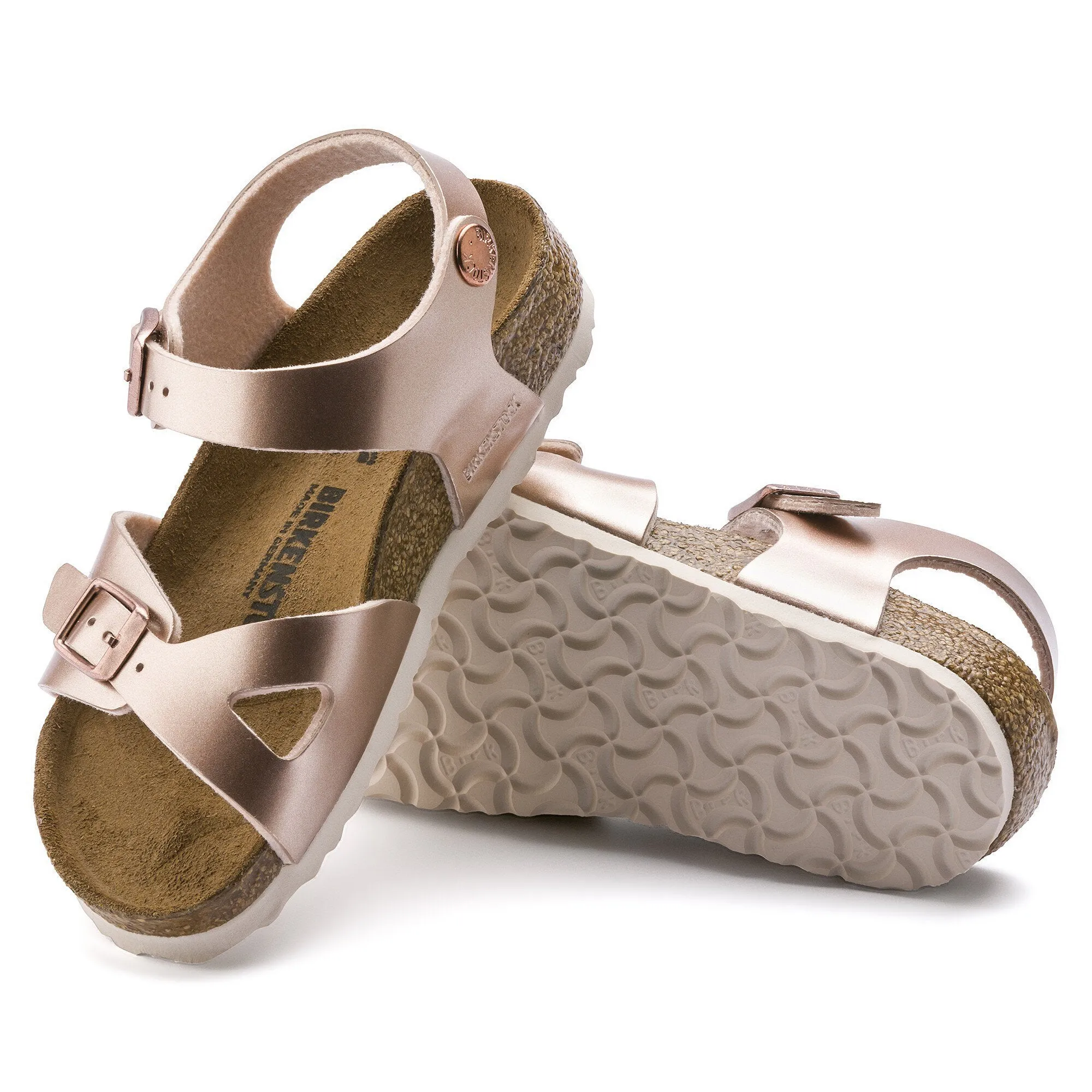 Birkenstock Rio Kids Metallic Copper NARROW