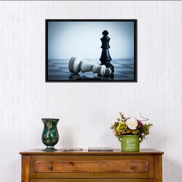 Black & White Chess Canvas Wall Art