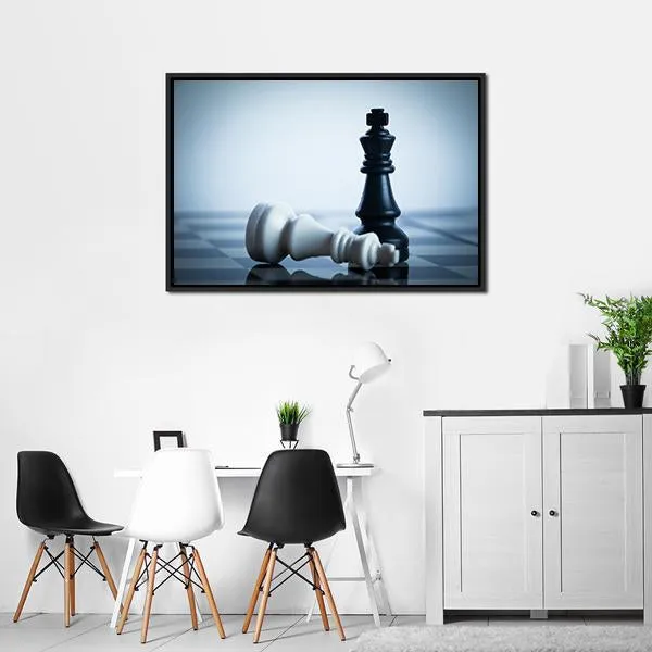 Black & White Chess Canvas Wall Art