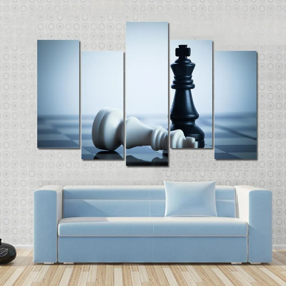 Black & White Chess Canvas Wall Art