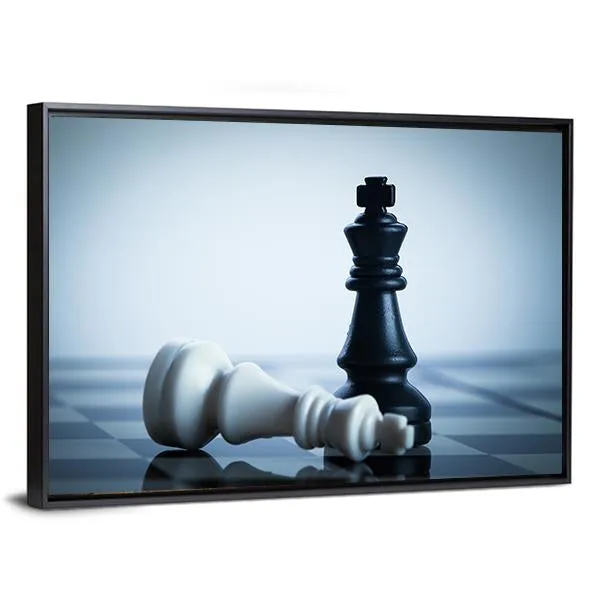 Black & White Chess Canvas Wall Art