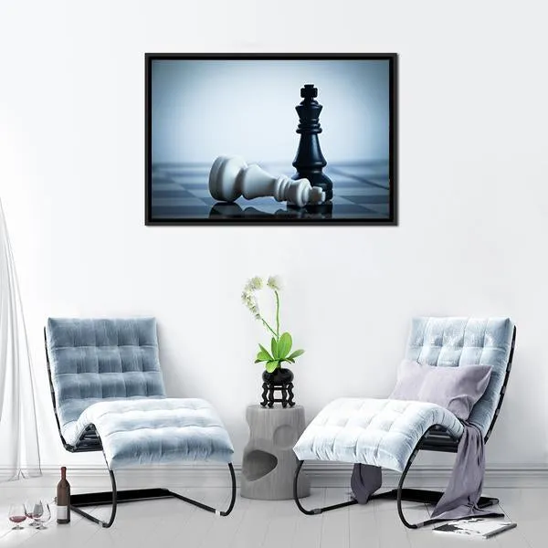 Black & White Chess Canvas Wall Art