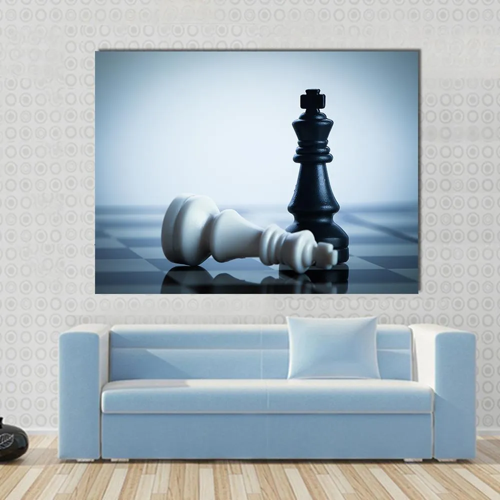 Black & White Chess Canvas Wall Art