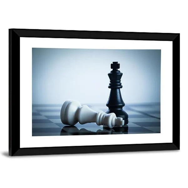 Black & White Chess Canvas Wall Art