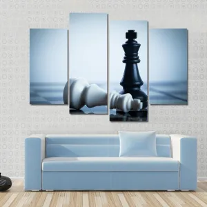 Black & White Chess Canvas Wall Art