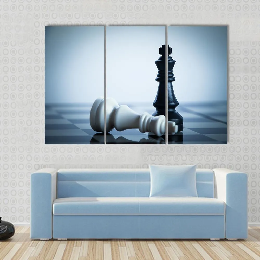 Black & White Chess Canvas Wall Art