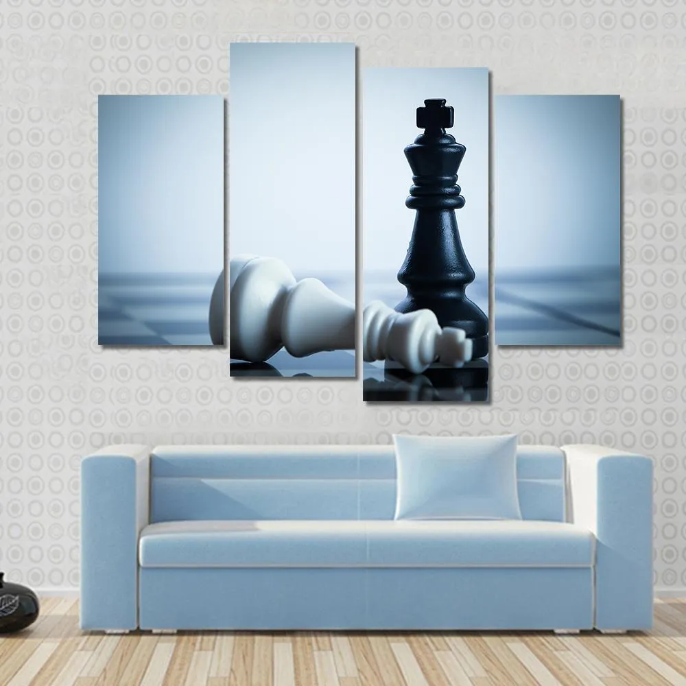 Black & White Chess Canvas Wall Art