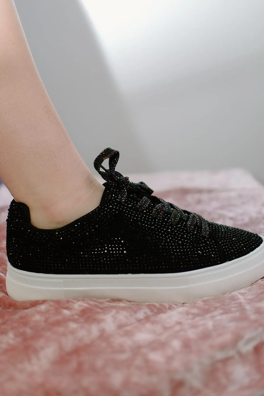 Black Glitz Rhinestone Sneakers