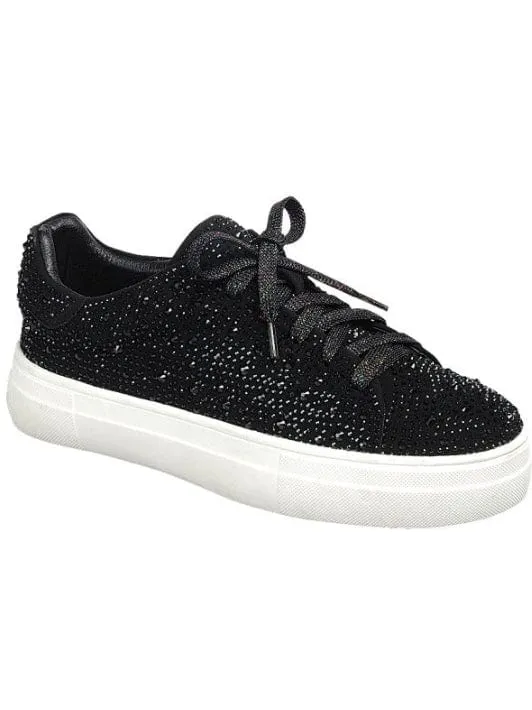 Black Glitz Rhinestone Sneakers