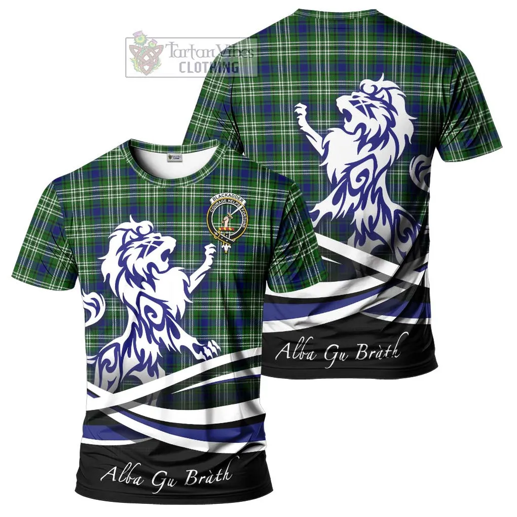 Blackadder Tartan Cotton T-shirt with Alba Gu Brath Regal Lion Emblem