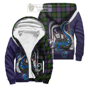 Blair Modern Tartan Sherpa Hoodie with Epic Bagpipe Style