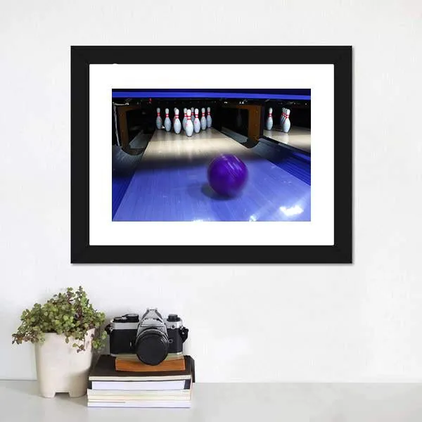 Bowling Ball & Pins Canvas Wall Art