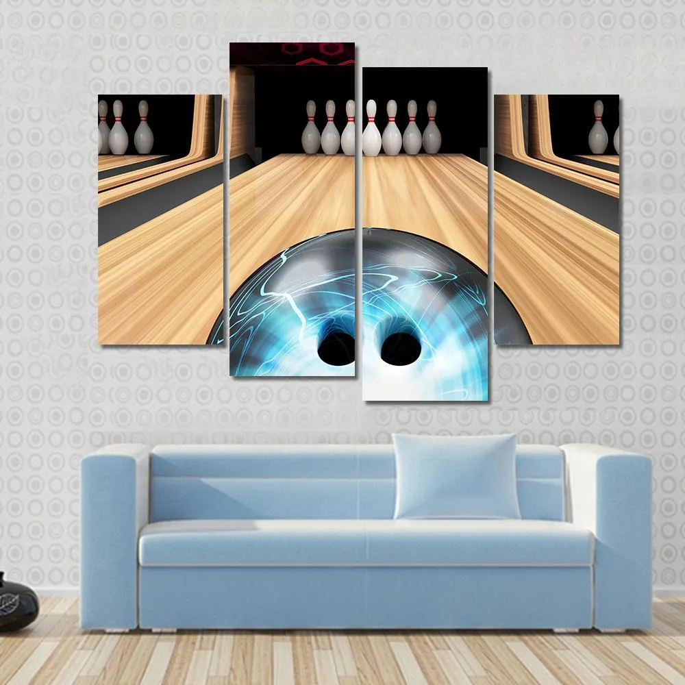 Bowling Ball Ready To Hit Canvas Wall Art