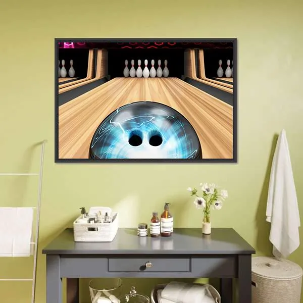 Bowling Ball Ready To Hit Canvas Wall Art