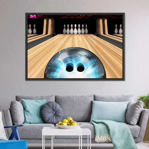 Bowling Ball Ready To Hit Canvas Wall Art