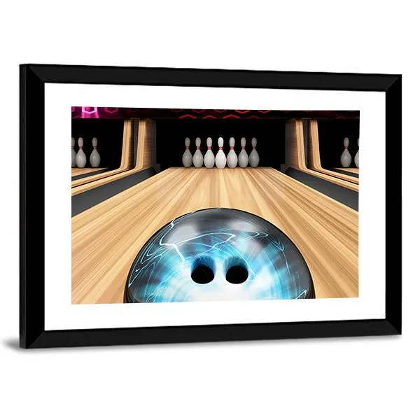 Bowling Ball Ready To Hit Canvas Wall Art