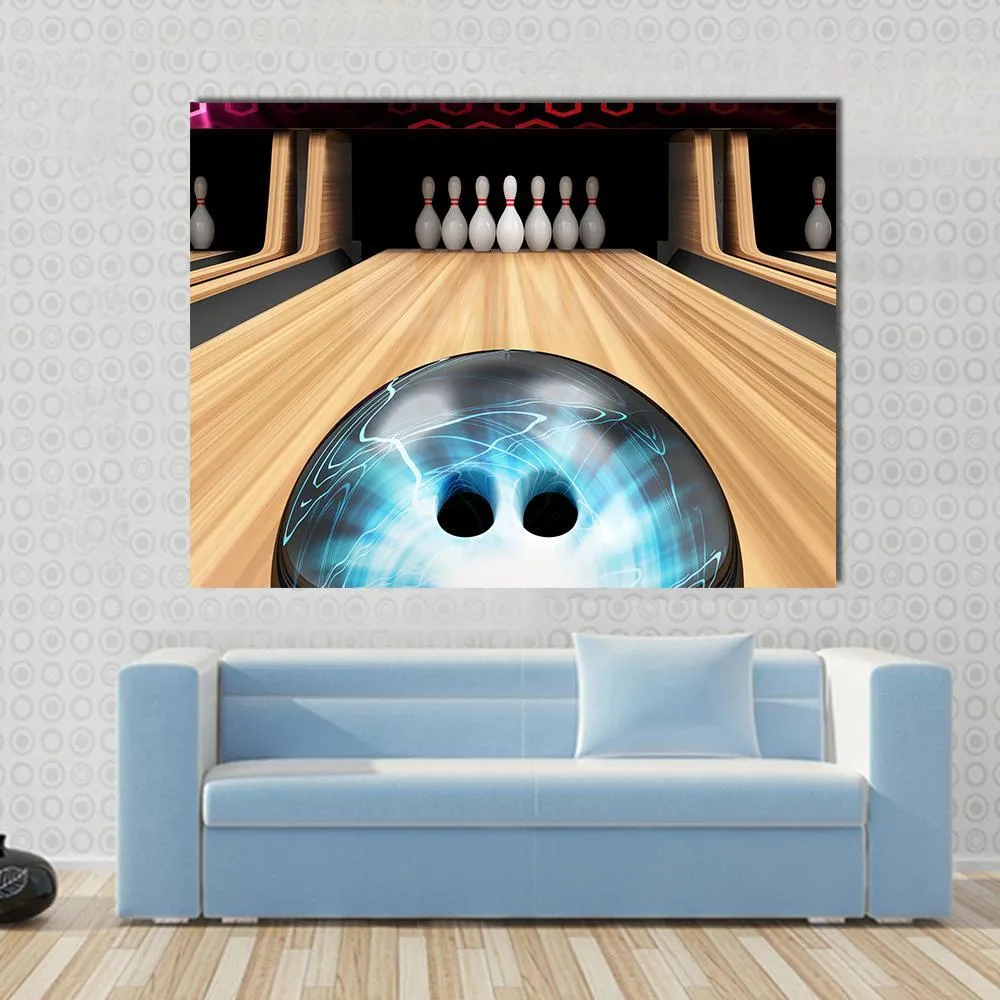 Bowling Ball Ready To Hit Canvas Wall Art