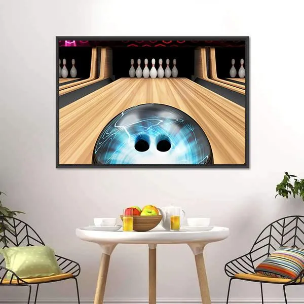 Bowling Ball Ready To Hit Canvas Wall Art