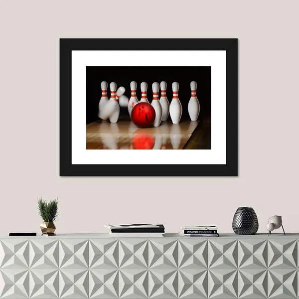 Bowling Strike Canvas Wall Art