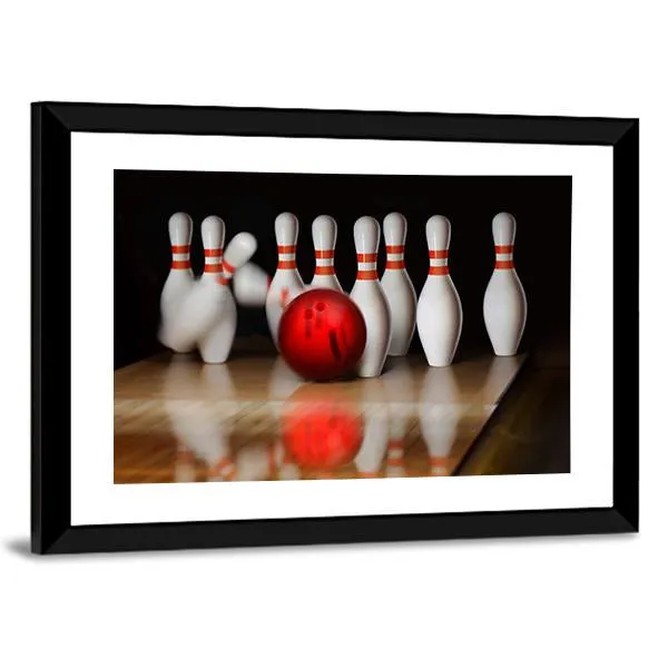 Bowling Strike Canvas Wall Art