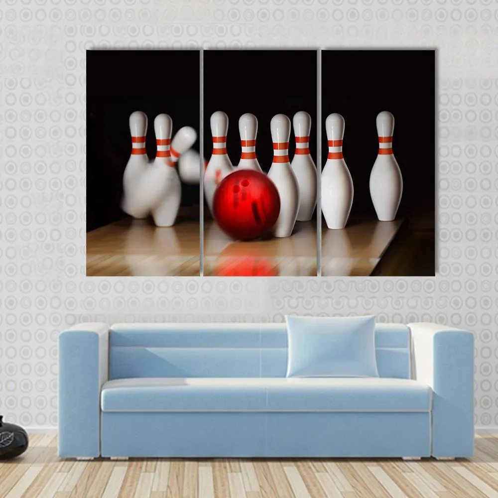 Bowling Strike Canvas Wall Art