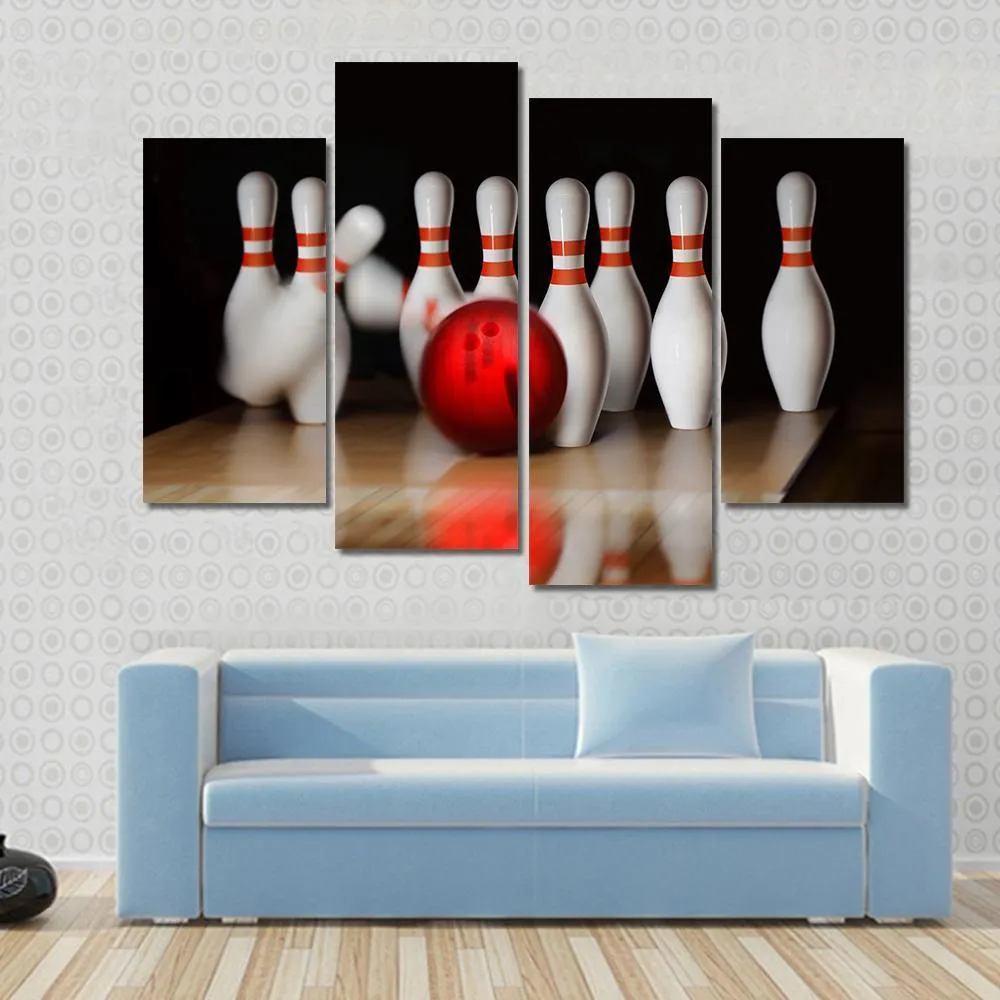 Bowling Strike Canvas Wall Art