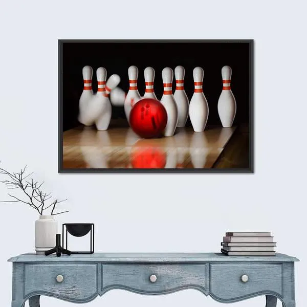 Bowling Strike Canvas Wall Art