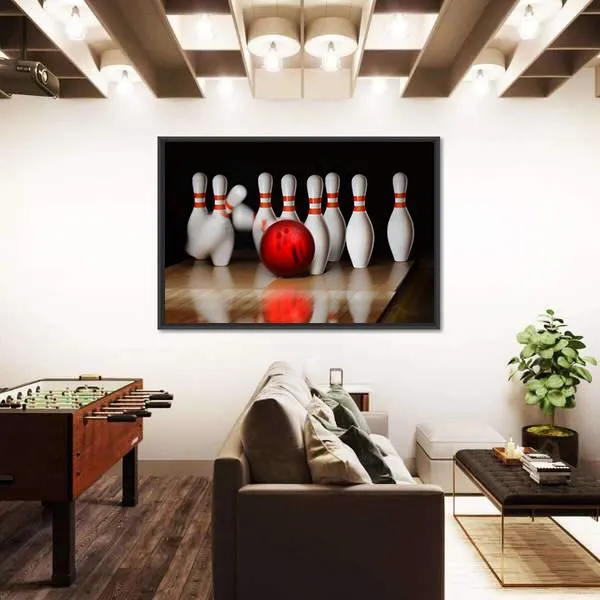 Bowling Strike Canvas Wall Art