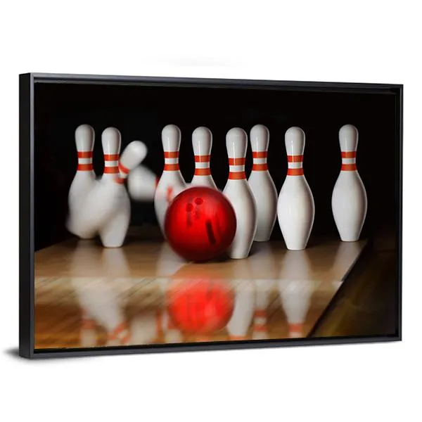 Bowling Strike Canvas Wall Art