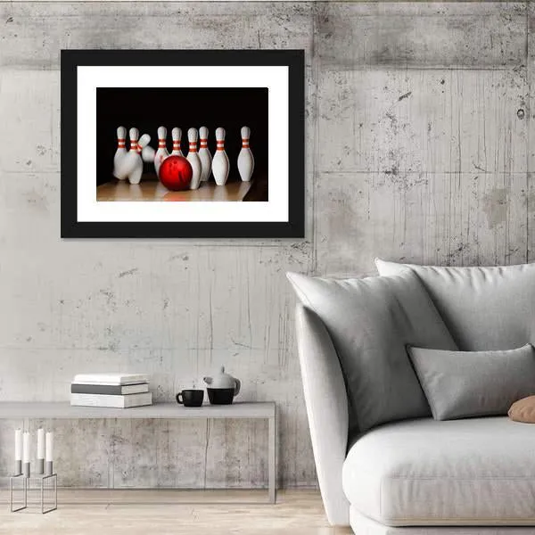 Bowling Strike Canvas Wall Art