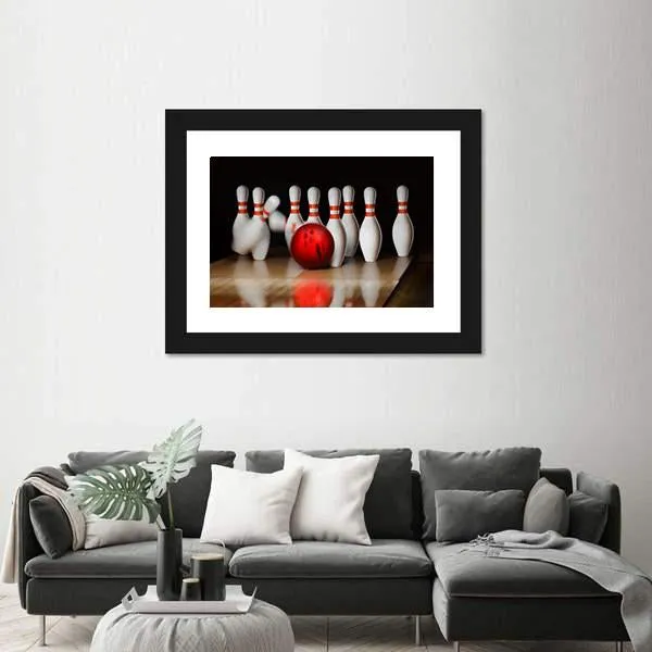 Bowling Strike Canvas Wall Art