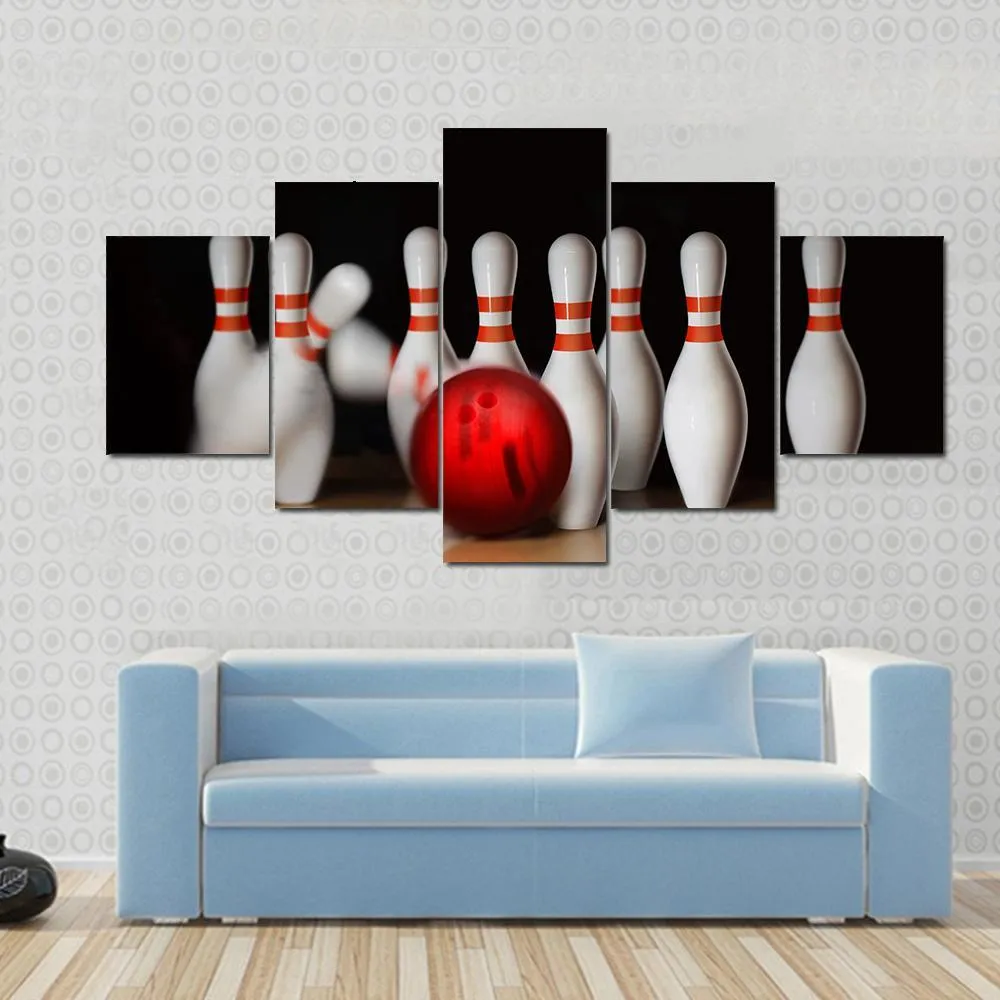 Bowling Strike Canvas Wall Art