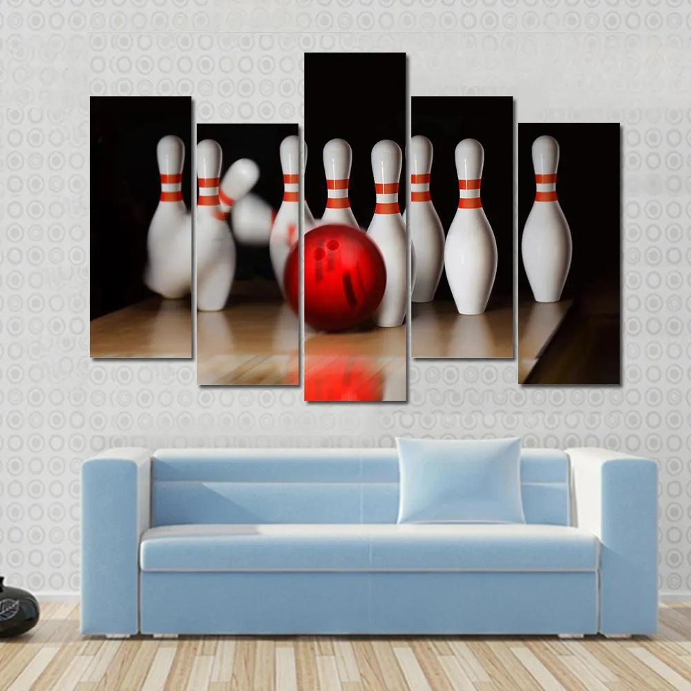 Bowling Strike Canvas Wall Art