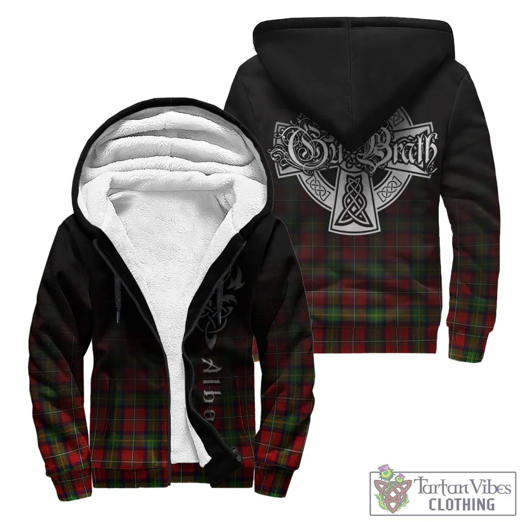 Boyd Tartan Sherpa Hoodie Featuring Alba Gu Brath Family Crest Celtic Inspired