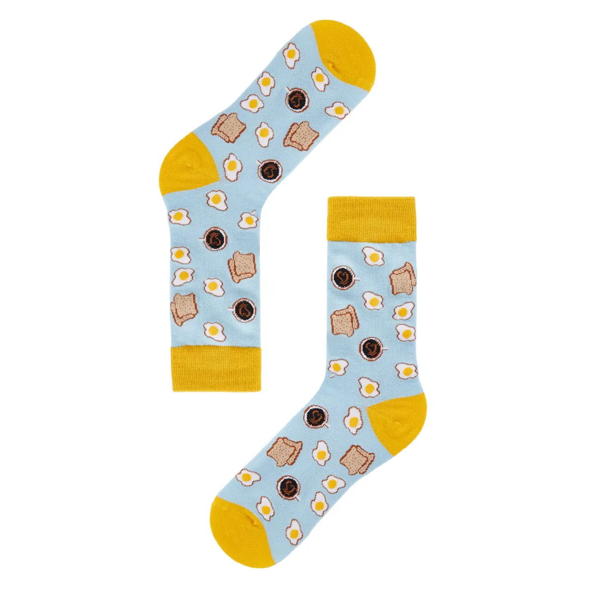 Breakfast Printed Crew Length Socks