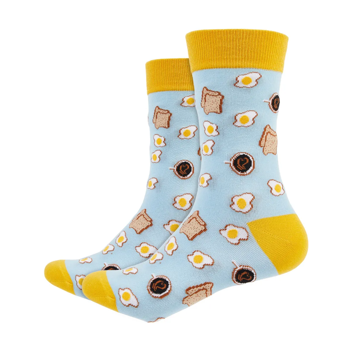 Breakfast Printed Crew Length Socks