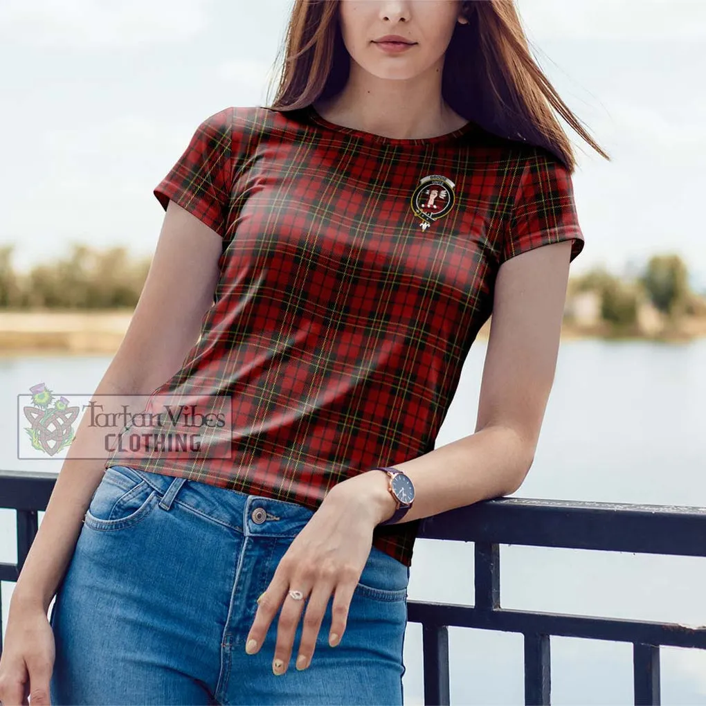 Brodie Tartan Cotton T-Shirt with Family Crest