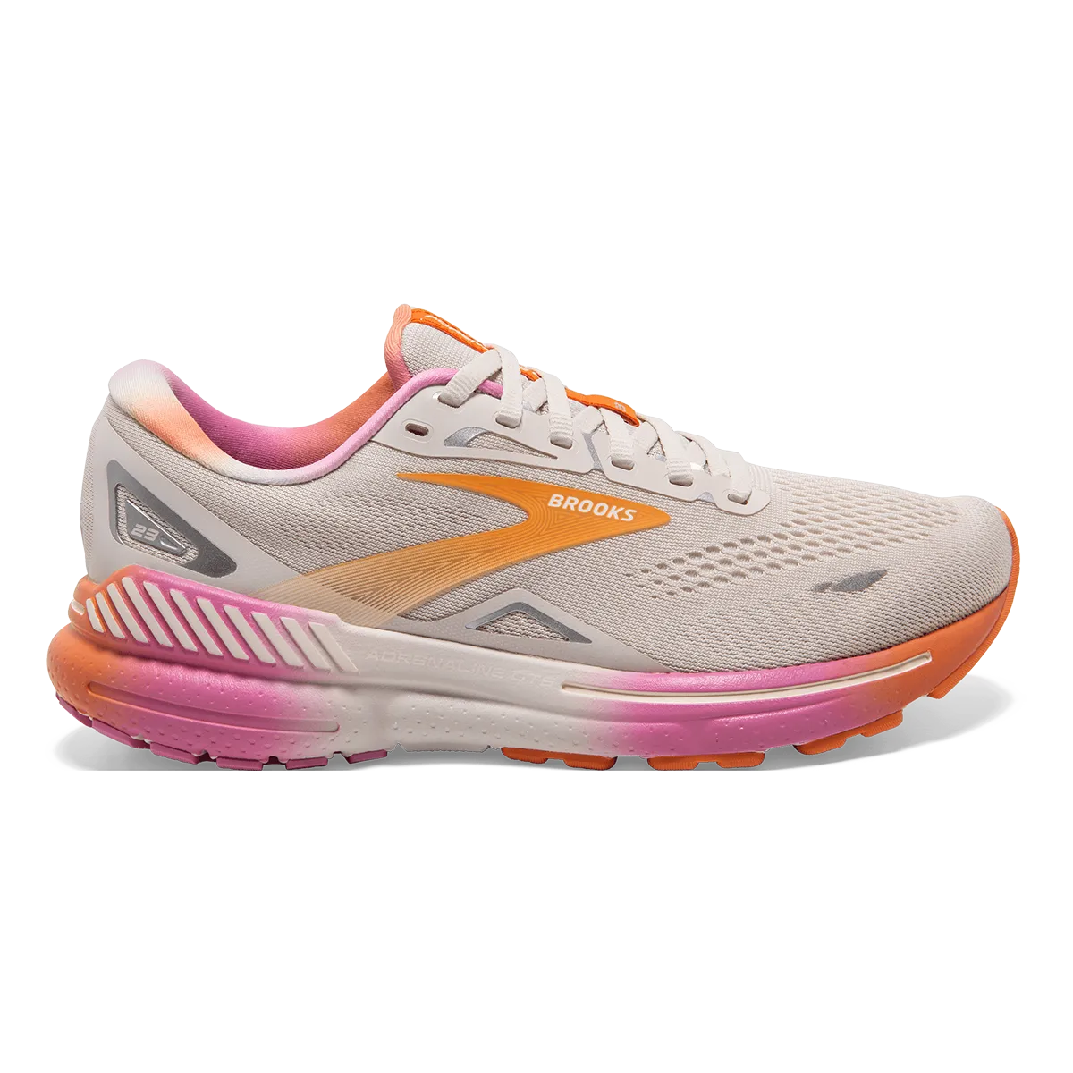 Brooks Adrenaline GTS 23 - White Sand - Sunset - Fuchsia