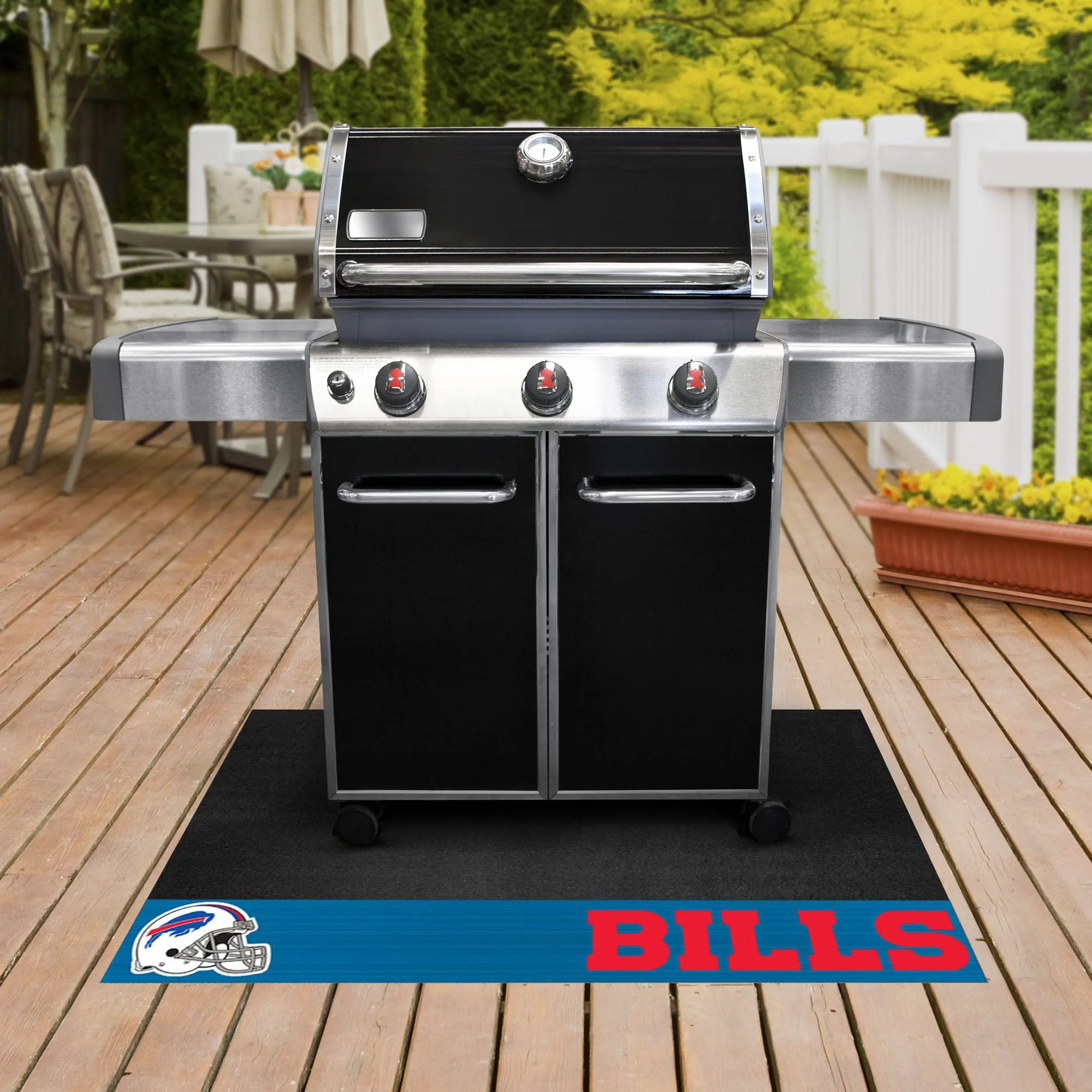 Buffalo Bills Vinyl Grill Mat - 26in. x 42in.