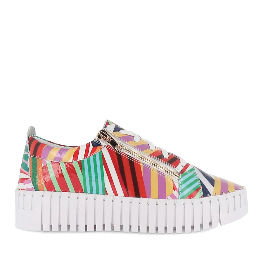 BUMP - WHITE STRIPE MULTI PATENT