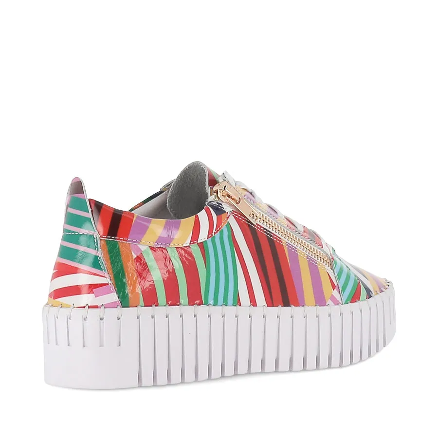 BUMP - WHITE STRIPE MULTI PATENT