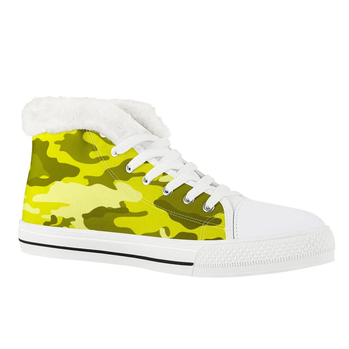 CAMOUFLAGE YLW WINTER CANVAS SHOES