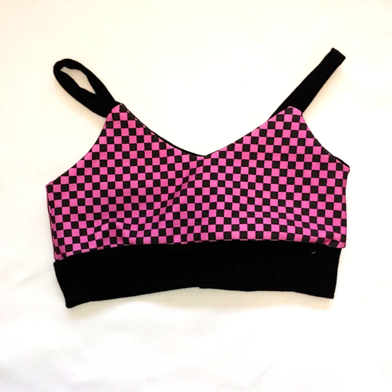 Checkerboard Bralette Sports Bra Checkers for girls