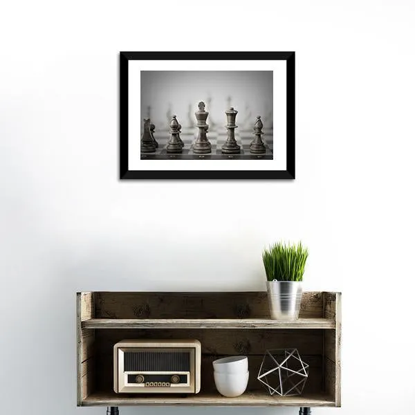 Chess Game Abstract Canvas Wall Art